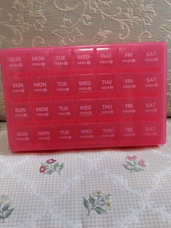 Other - Weekly Pill Organizer - Pink 28-Day Pill Box